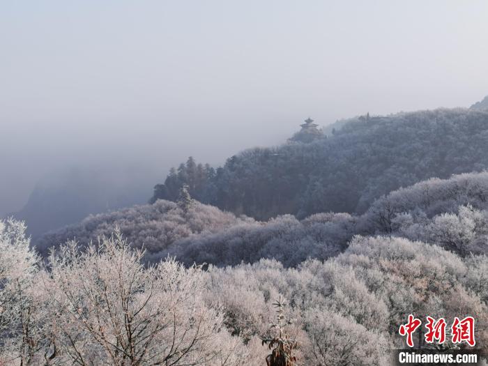 圖為連綿山脈，皆是白色?！⌒煺袢A 攝