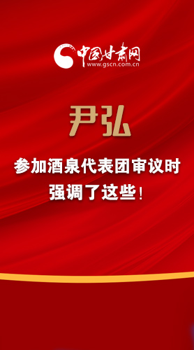 【2022甘肅兩會(huì)·圖解】尹弘書記參加酒泉代表團(tuán)審議時(shí)強(qiáng)調(diào)了這些！