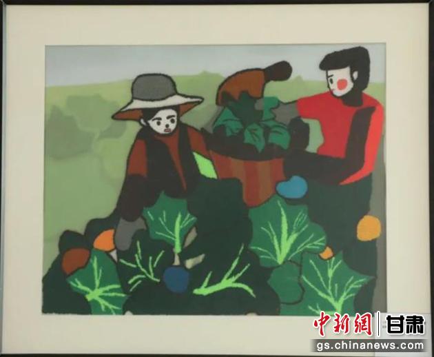 皋蘭縣高原夏菜項目幫助當?shù)貗D女增收致富。刺繡 黃淑娟 繡稿 趙海科
